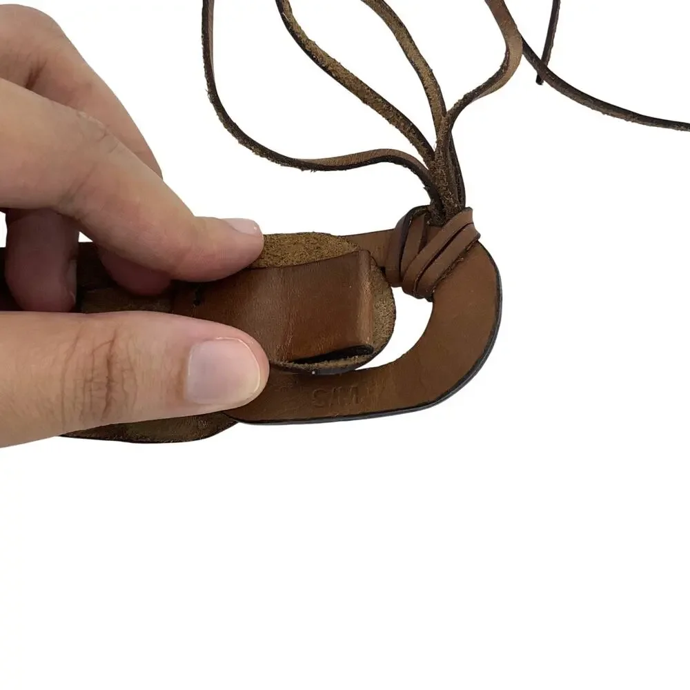 Vintage J.Crew Brown Woven Leather Belt: 90s, Y2K